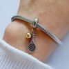 Dije Charm Raqueta Tenis Acero Quirúrgico Plateado