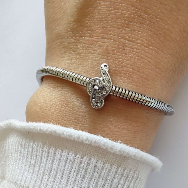 Dije Charm Clave de Sol Acero Quirúrgico Plateado (2)