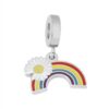 Dije Charm Arcoiris Flor Acero Quirúrgico