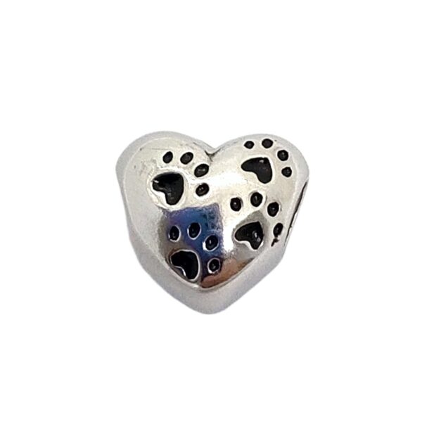 Dije Charm Corazon Huellas Acero Quirúrgico 2