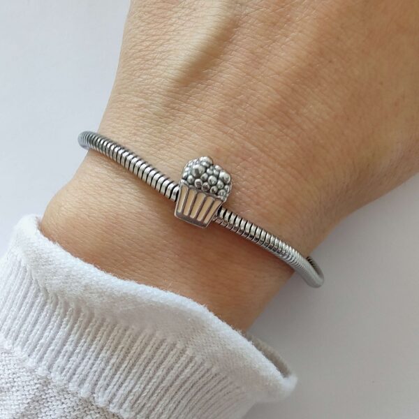 Dije Charm Pochoclos Acero Quirúrgico