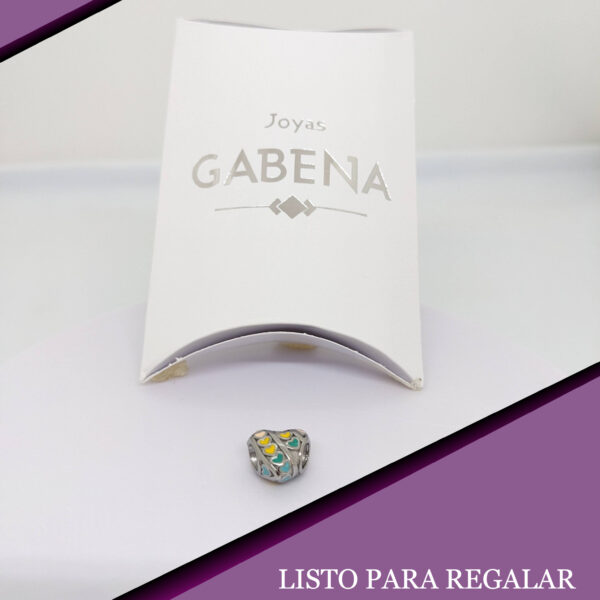 Dije Charm Corazones pasante Acero Quirúrgico pack