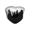 Dije Charm Corazon en Llamas Acero Quirúrgico