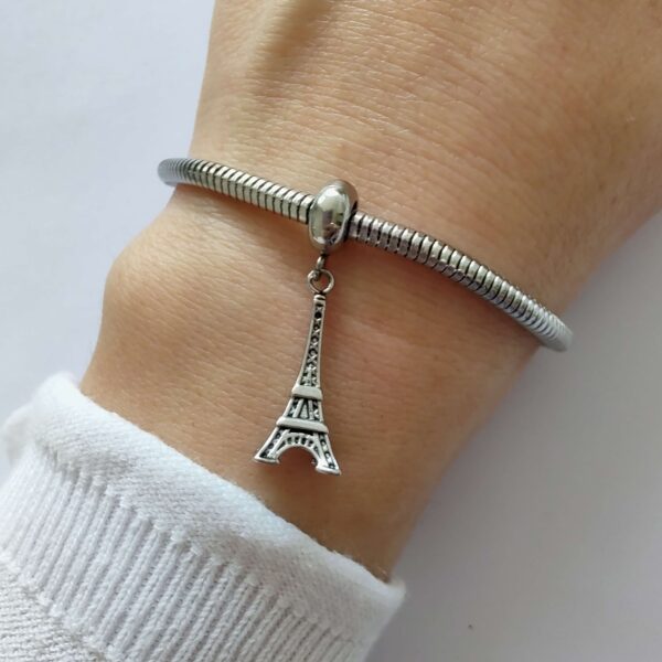 Dije Charm Torre Eiffel Acero Quirúrgico