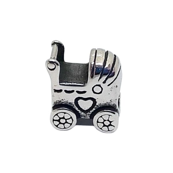 Dije Charm Cochecito Bebe Acero Quirúrgico