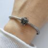 Dije Charm Corona Acero Quirúrgico Plateado