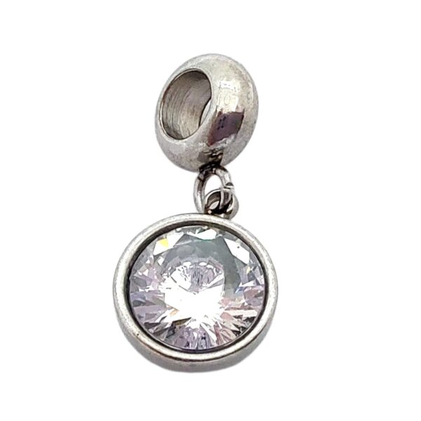 Dije Charm Cristal Susano Acero Quirúrgico