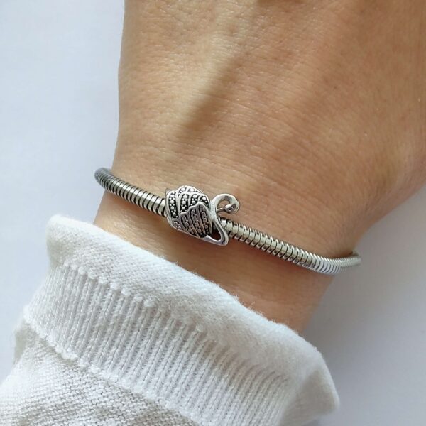 Dije Charm Cisne Acero Quirúrgico 2