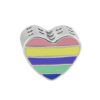 Dije Charm Corazon Multicolor Acero Quirúrgico