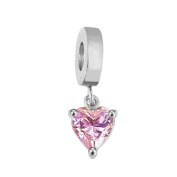 Dije Charm Corazon Cristal Acero Quirúrgico
