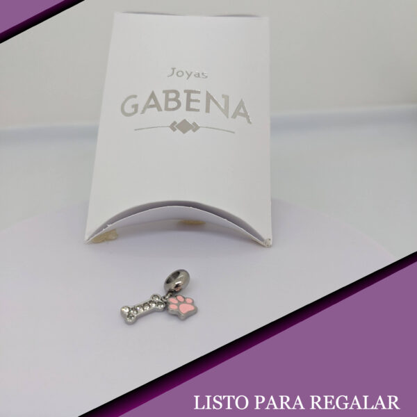 Dije Charm Huella Y Hueso Acero Quirúrgico pack