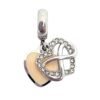 Dije Charm Dos Corazones e Infinito Acero Quirúrgico 2