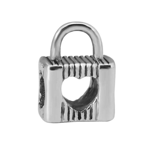 Dije Charm Candado Corazon Acero Quirúrgico