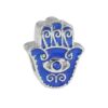 Dije Charm Hamsa Con Ojo Acero Quirúrgico