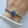 Dije Charm Hamsa Con Ojo Acero Quirúrgico Azul