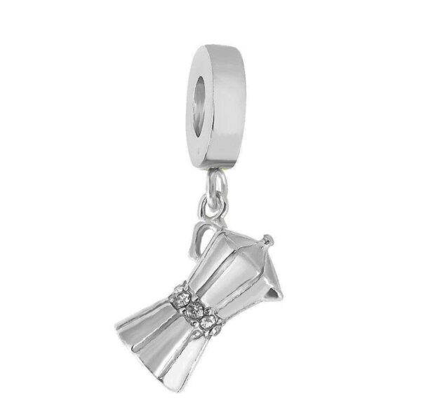 Dije Charm Cafetera Acero Quirúrgico