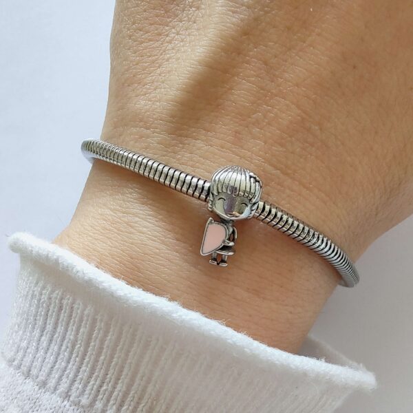 DCHA-59 Dije Charm Nena Pareja Acero Quirúrgico Plateado