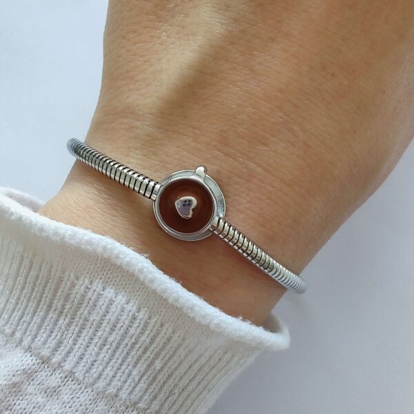 Dije Charm Taza Café Acero Quirúrgico Plateado 2