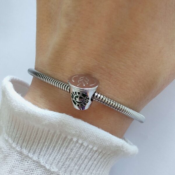 DCHA-73 Dije Charm Vaso CaféAcero Quirúrgico Plateado 1