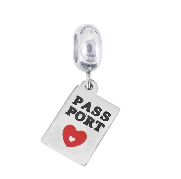 Dije Charm Pasaporte Viaje Acero Quirúrgico