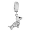 Dije Charm Perro Salchicha Cristales Acero Quirúrgico