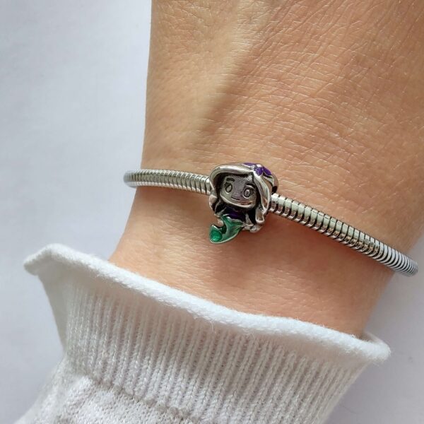 DCHA-91 Dije Charm La Sirenita Acero Quirúrgico Plateado (2)