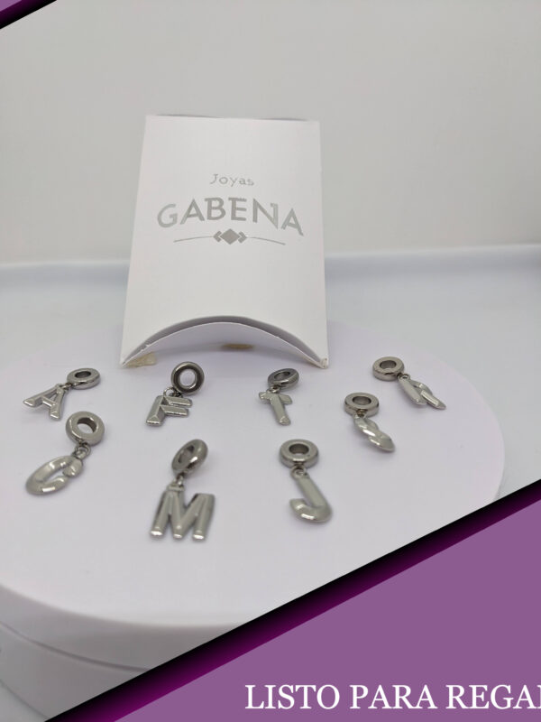 Dije Charm Letra Inicial Acero Quirúrgico PACK