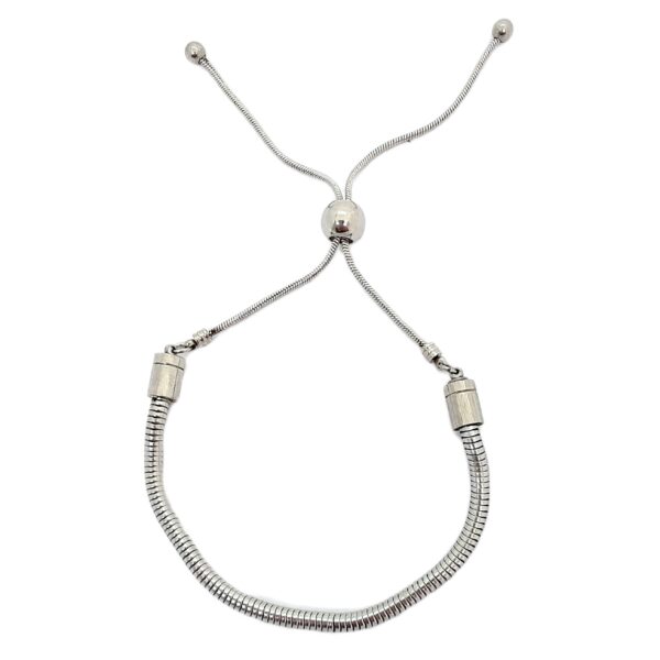 Pulsera Regulable Para Charms Acero Quirúrgico