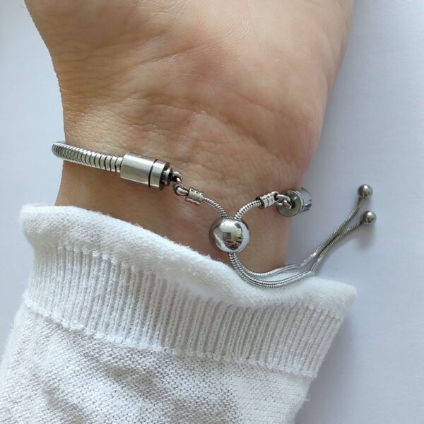 Pulsera Regulable Para Charms Acero Quirúrgico