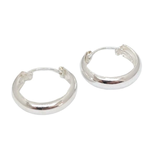 Aros Argollas Gruesas 16mm Plata 925