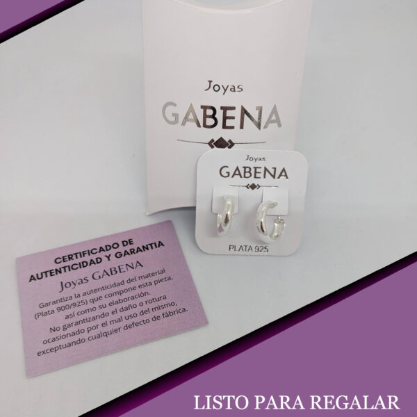 Aros Argollas Gruesas 16mm Plata 925 PACK