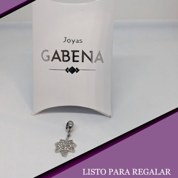 Dije Charm Hoja Cristales Acero Quirúrgico