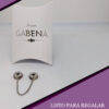 Charm Stopper Doble Con Cadena Acero Quirúrgico