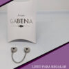 Charm Stopper Corazon Con Cadena Acero Quirúrgico blanco