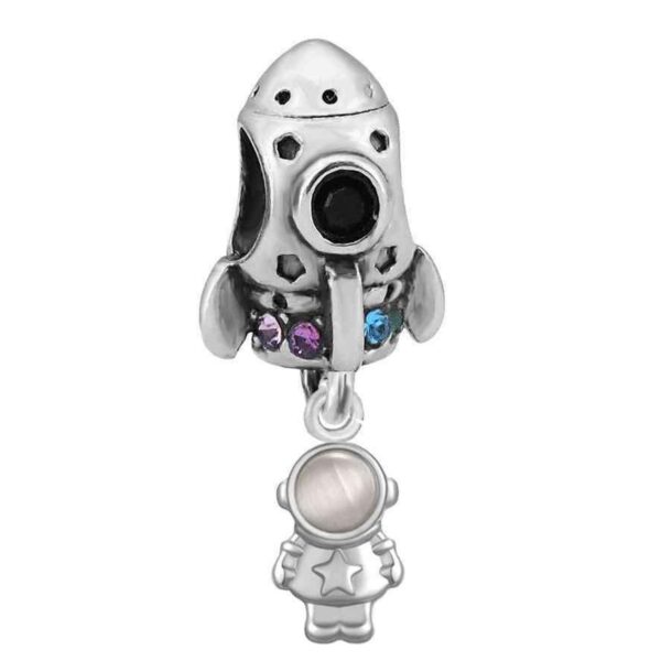 Charm Cohete Astronauta Acero Quirúrgico