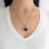 Collar Bola Piedra Natural Acero Quirúrgico - Ojo de Tigre pack